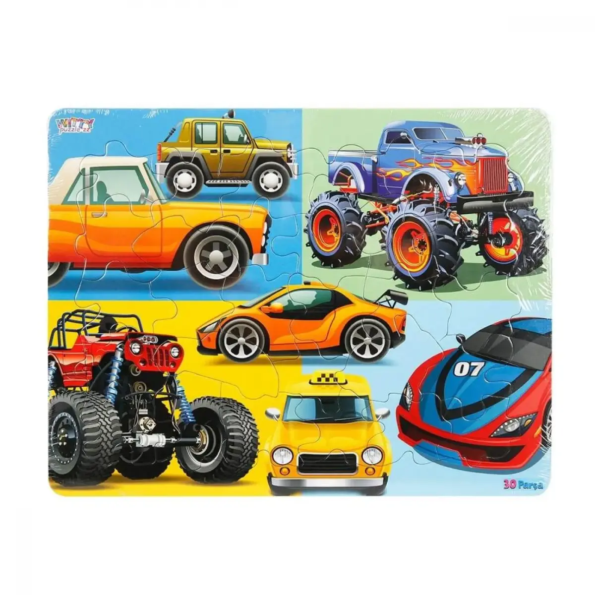 Frame Puzzle Araba Türleri 30 Parça