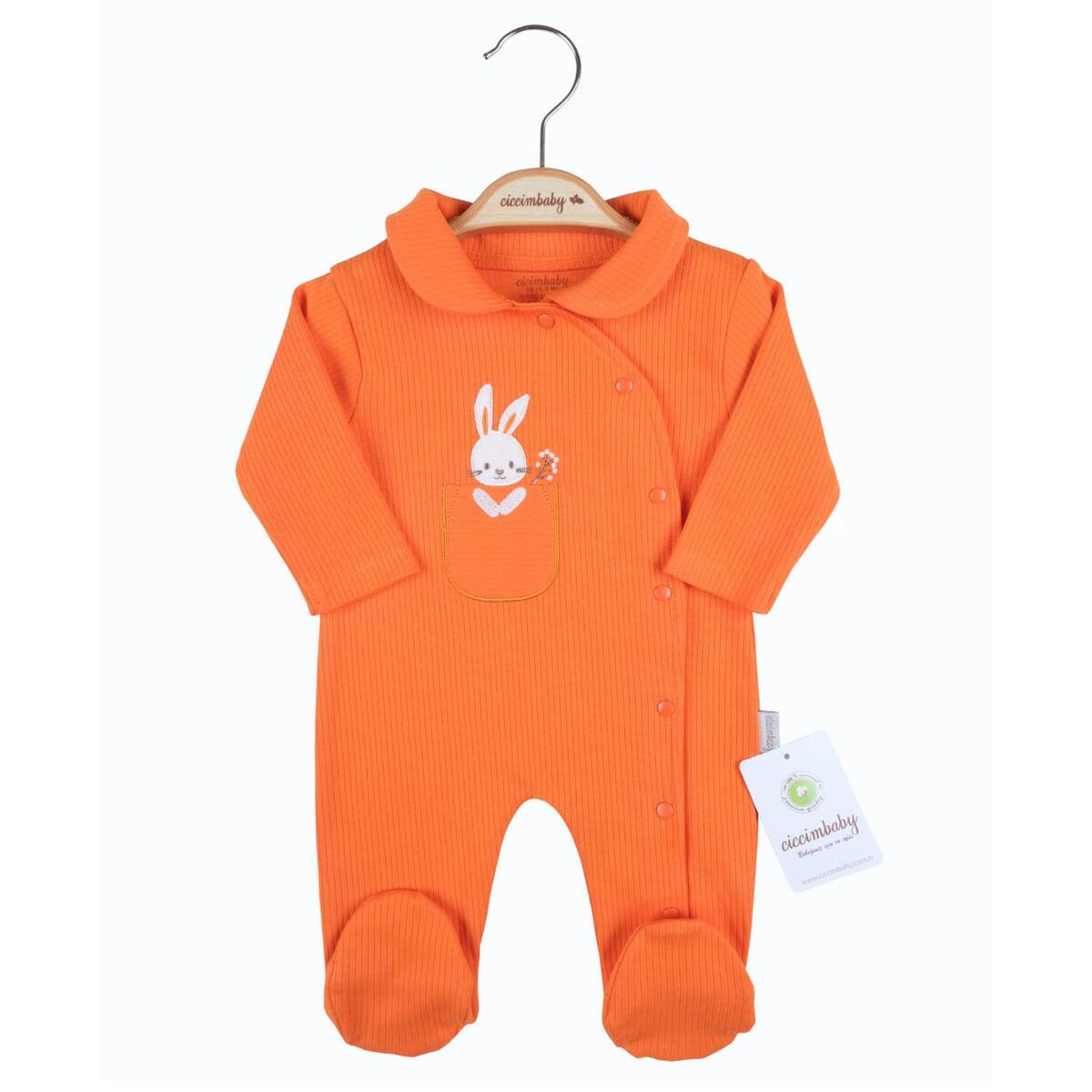 Ciccim Baby Tulum Patikli Çiçekli Tavşan Turuncu