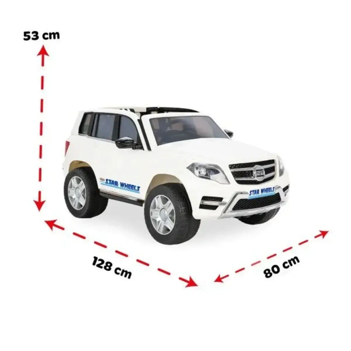 Pilsan Star Wheels Akülü Araba Kumandalı 12V Beyaz