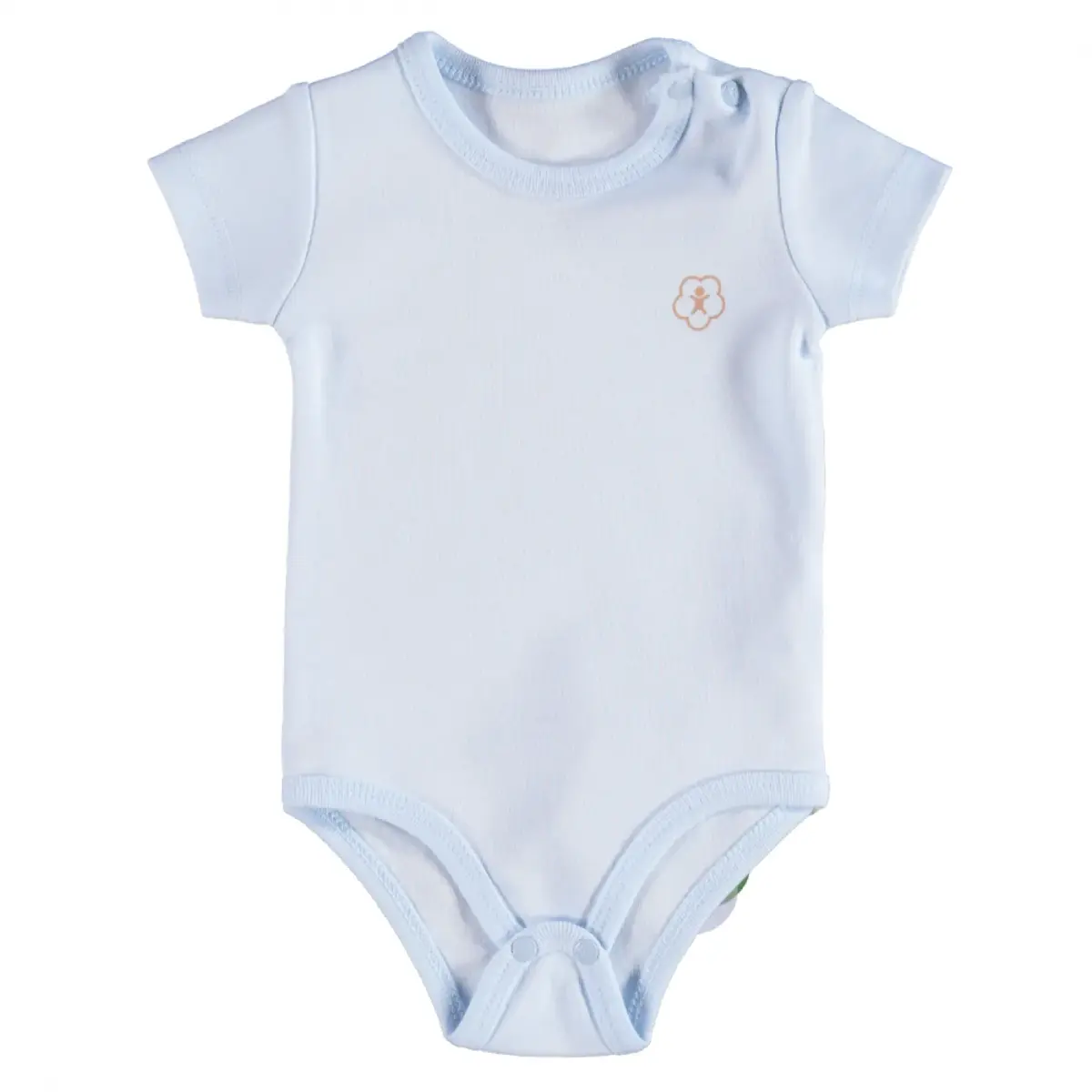 Bibaby Organik Body Kısa Kol Basic Mavi Bibaby Organik Body Kısa Kol Basic Mavi