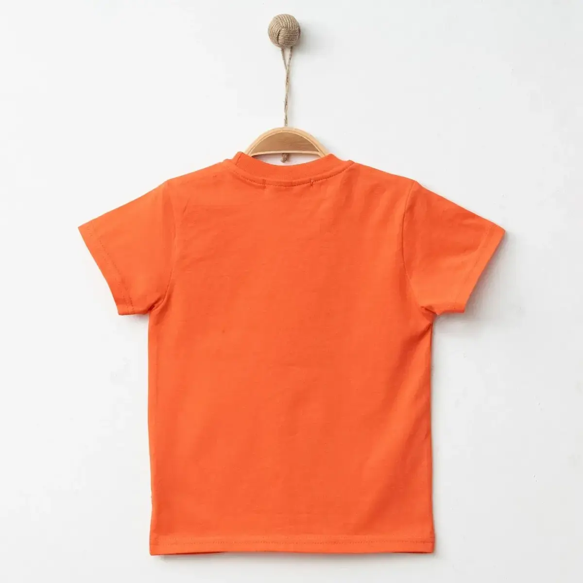 Bebolly T-Shirt Uykucu Kedi Baskılı Mercan