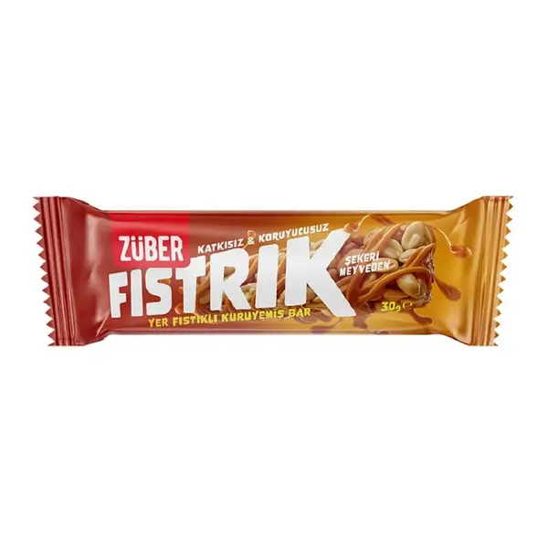 Züber Fıstrık Yer Fıstıklı Kuruyemiş Bar 30 gr.
