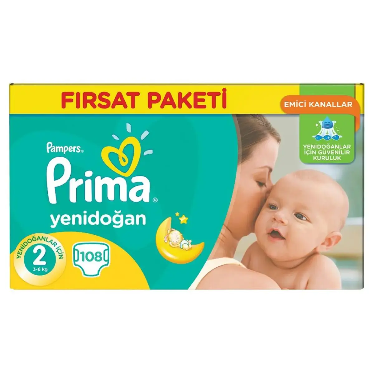 Prima Aktif Bebek Bezi 2 Beden Mini 3-6 Kg 108li Fırsat Paketi