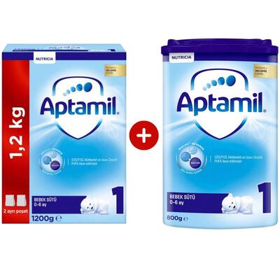 Aptamil 1 Devam Sütü 1200 gr + 800 gr 