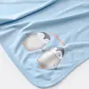 Bibaby Organik Battaniye Hello New Penguins Mavi