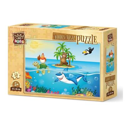 Art Kids Tatilci Tavuk Ahşap Puzzle 50 Parça