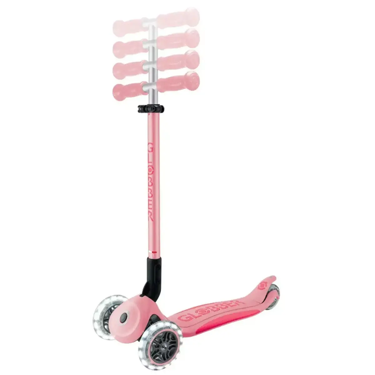 Globber Elite Deluxe Işıklı Scooter Pastel Pembe