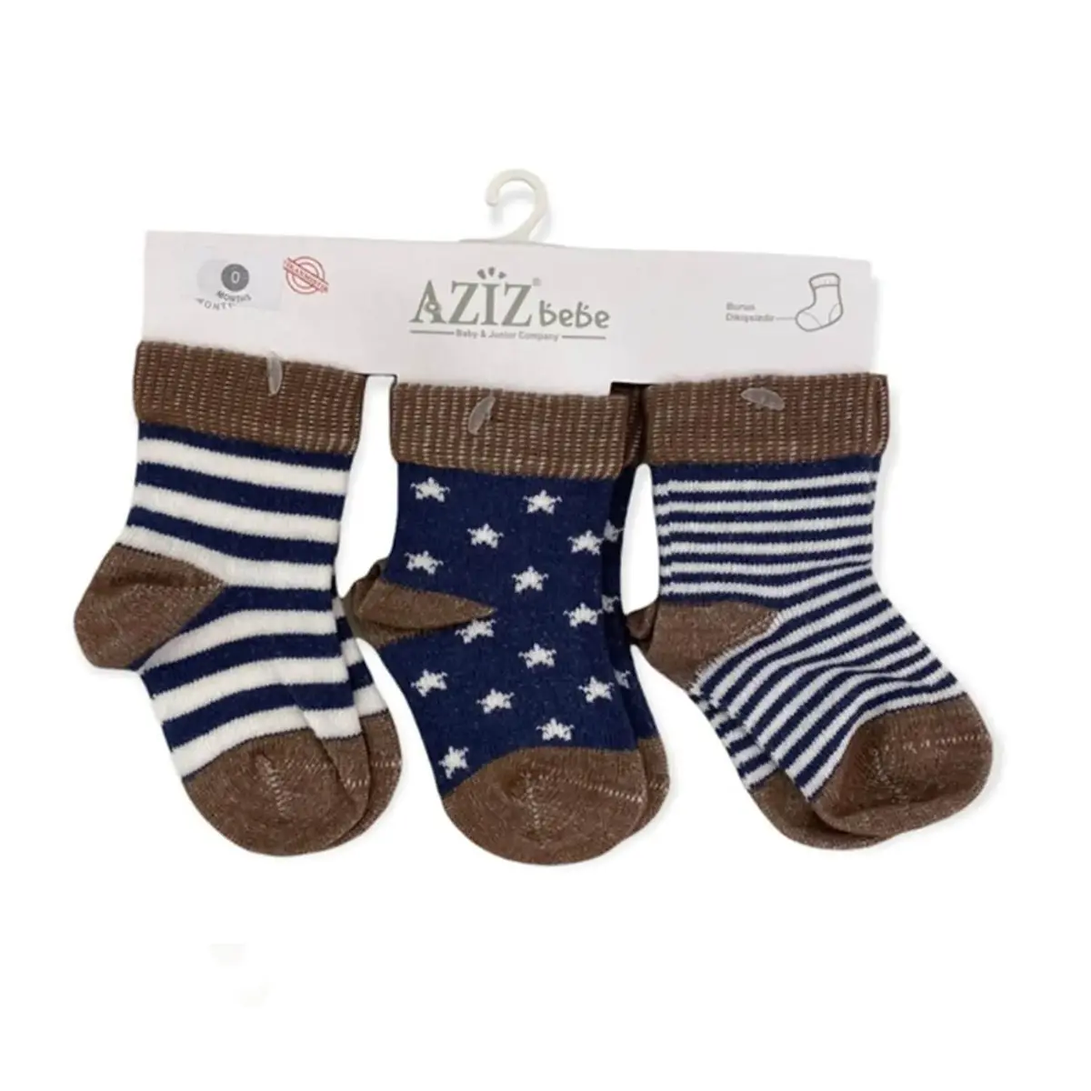 Aziz Bebe Çorap Soket 3lü Lacivert