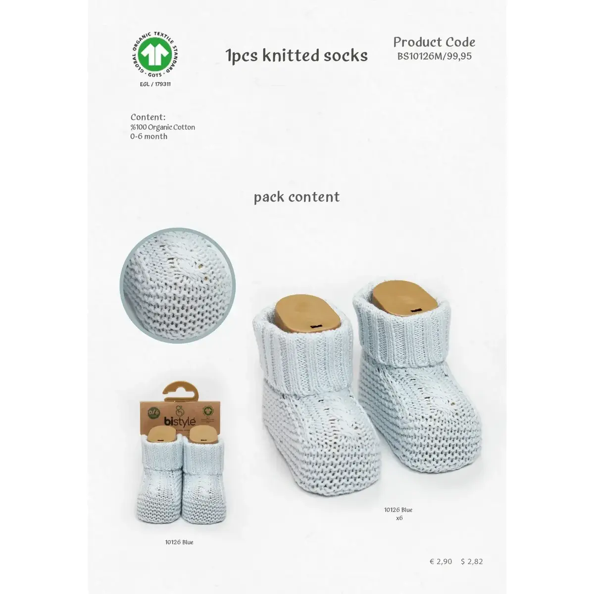 Bistyle Patik Triko Seperatörlü Mavi