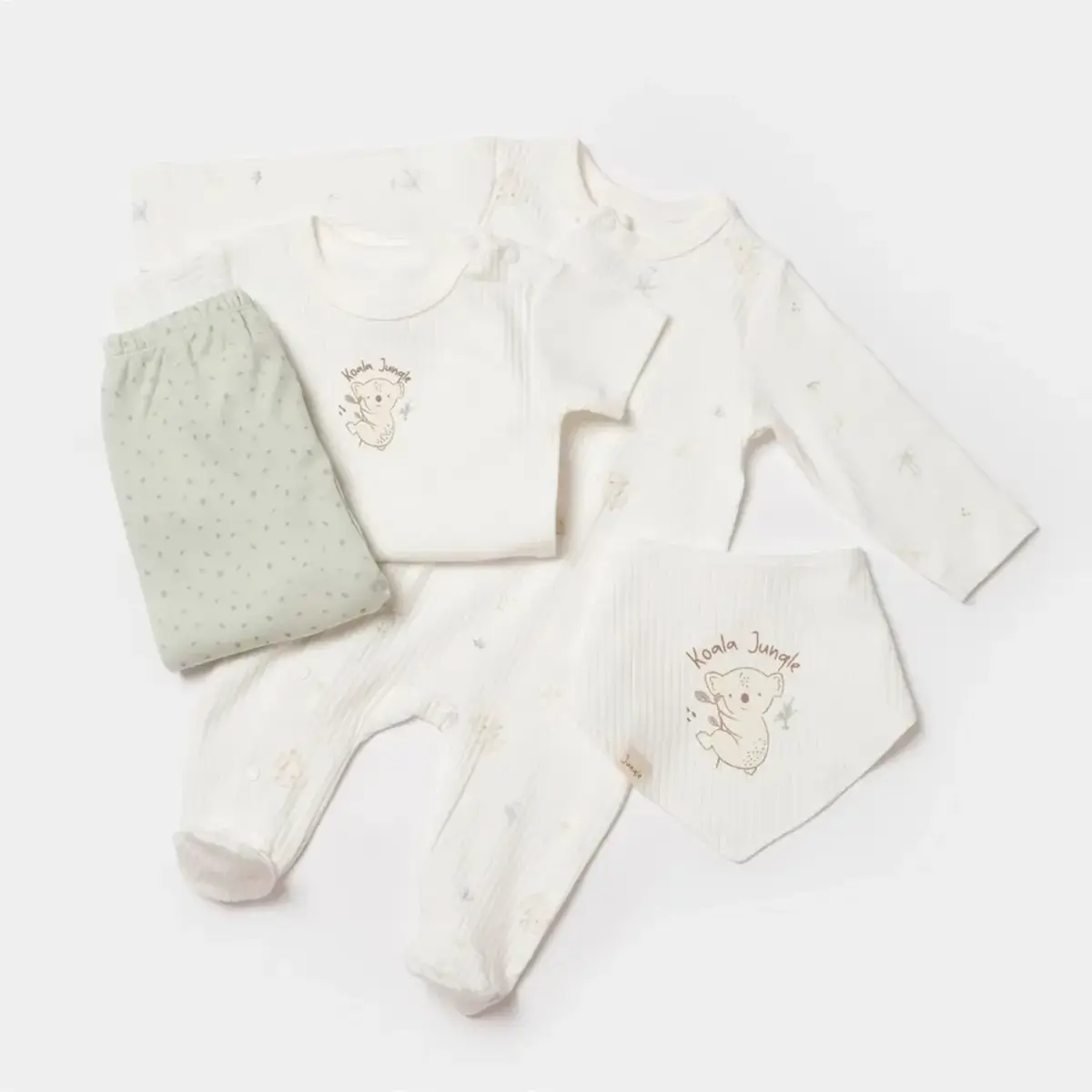 Bibaby Organik Tulum Takımı 4lü Koala Jungle Mint