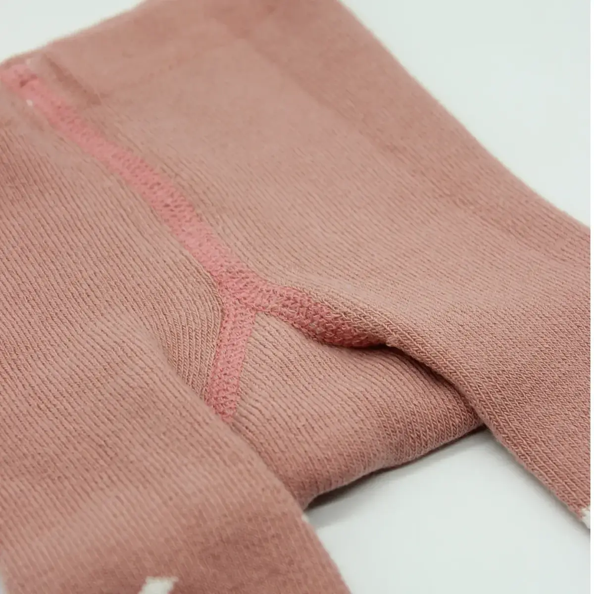 Bistyle Organik Çorap Külotlu Kaymaz Havlu  Puanlı Pudra