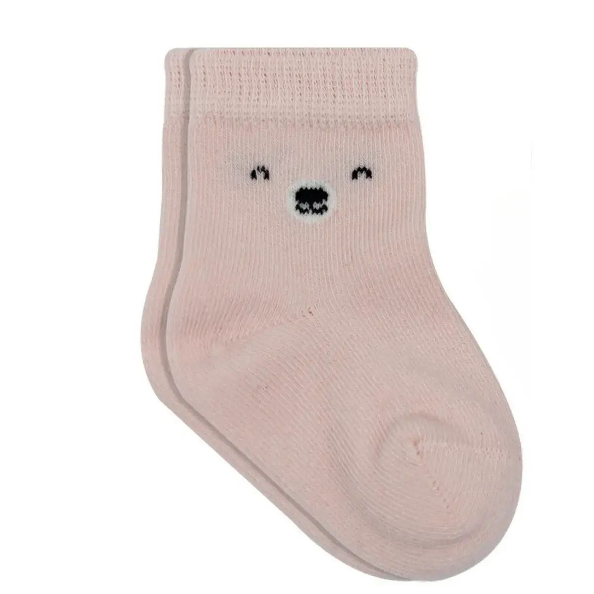 Bistyle Çorap Soket 2li Bear Penye Pembe