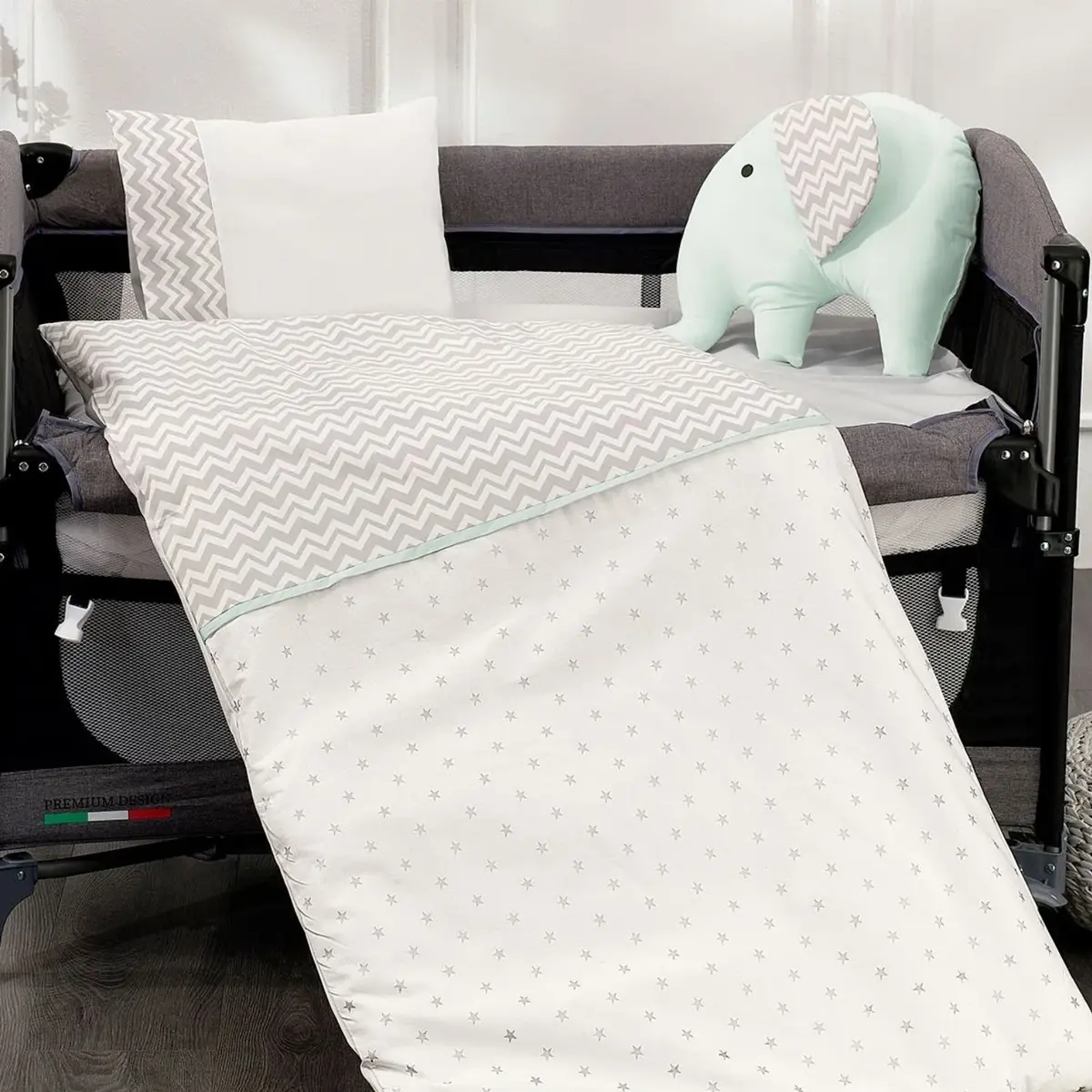 Momishop Elephant Park Yatak Uyku Seti Mint