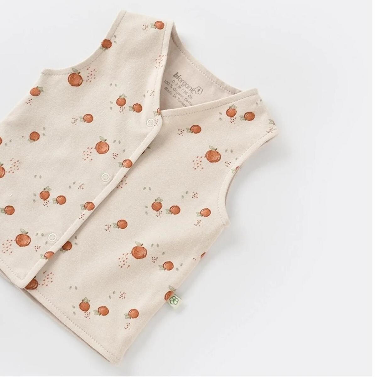 Bibaby Organik Yelek Summer Fruit Light Cream