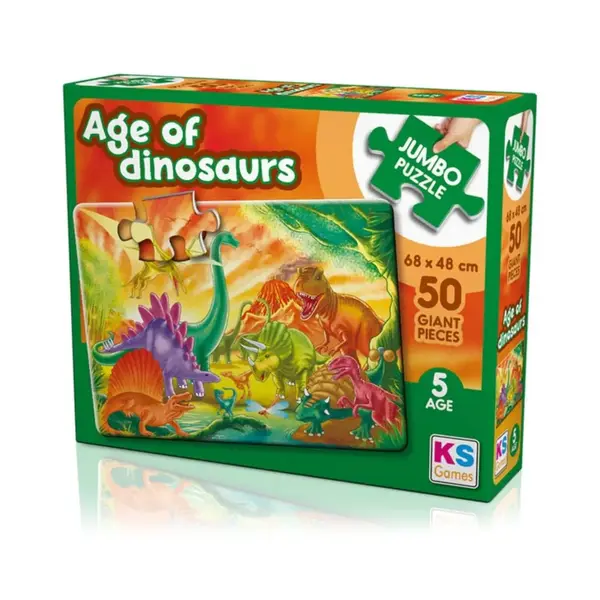 KS Games The Age Of Dinosaurs  Jumbo Puzzle 50 Parça
