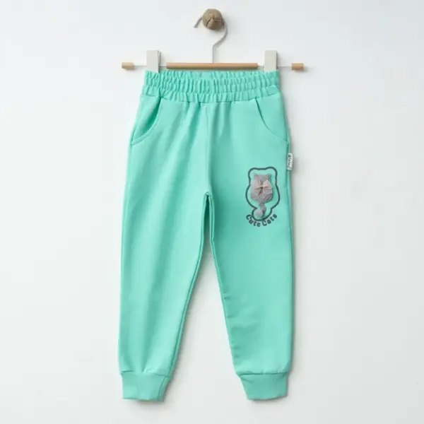 Winimo Eşofman Altı Kedi Aksesuarlı Açık Yeşil