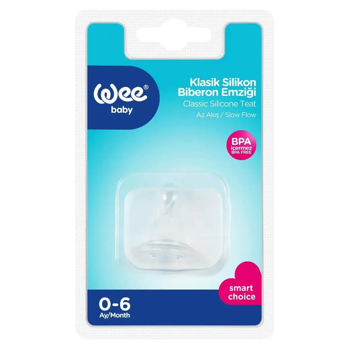 Wee Baby Yuvarlak Uçlu Silikon Biberon Emziği 0+ Ay