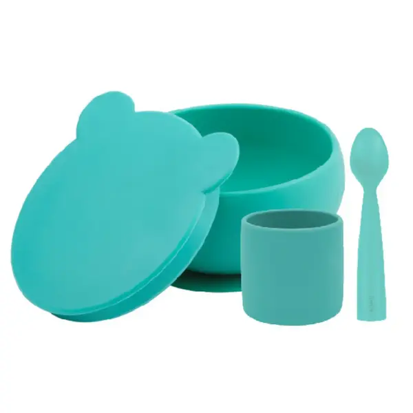 OiOi Blw Beslenme Seti Kaseli Aqua Green
