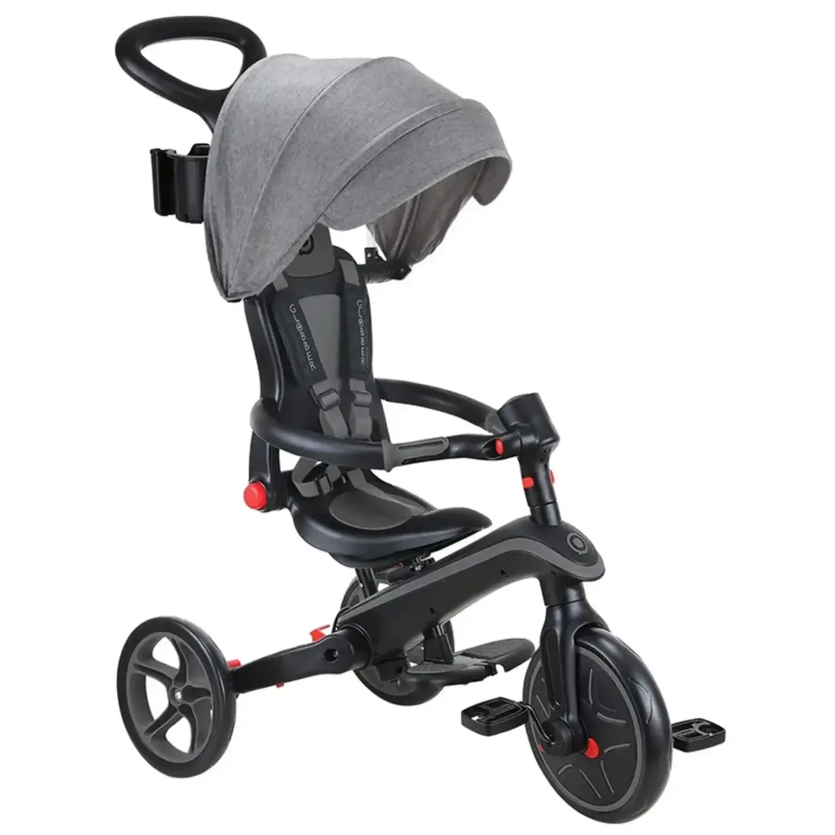 Globber Explorer 4in1 Katlanabilir Bisiklet - Siyah/Gri