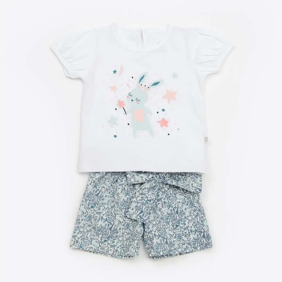 Bibaby 2li Takım Şortlu Cute Magic Bunny Pembe