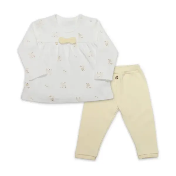 Bistyle 2li Takım Welcome Baby Duck Sarı - Ekru