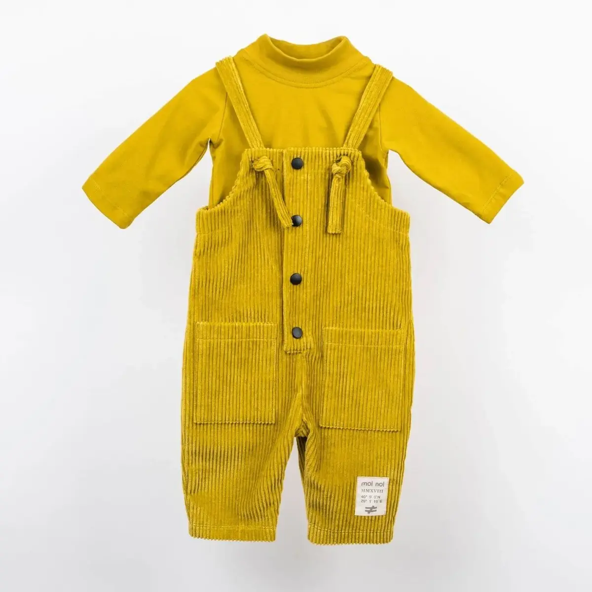 Moi Noi Salopet Kadife Düğmeli Koyu Limon Moi Noi Salopet Kadife Düğmeli Koyu Limon