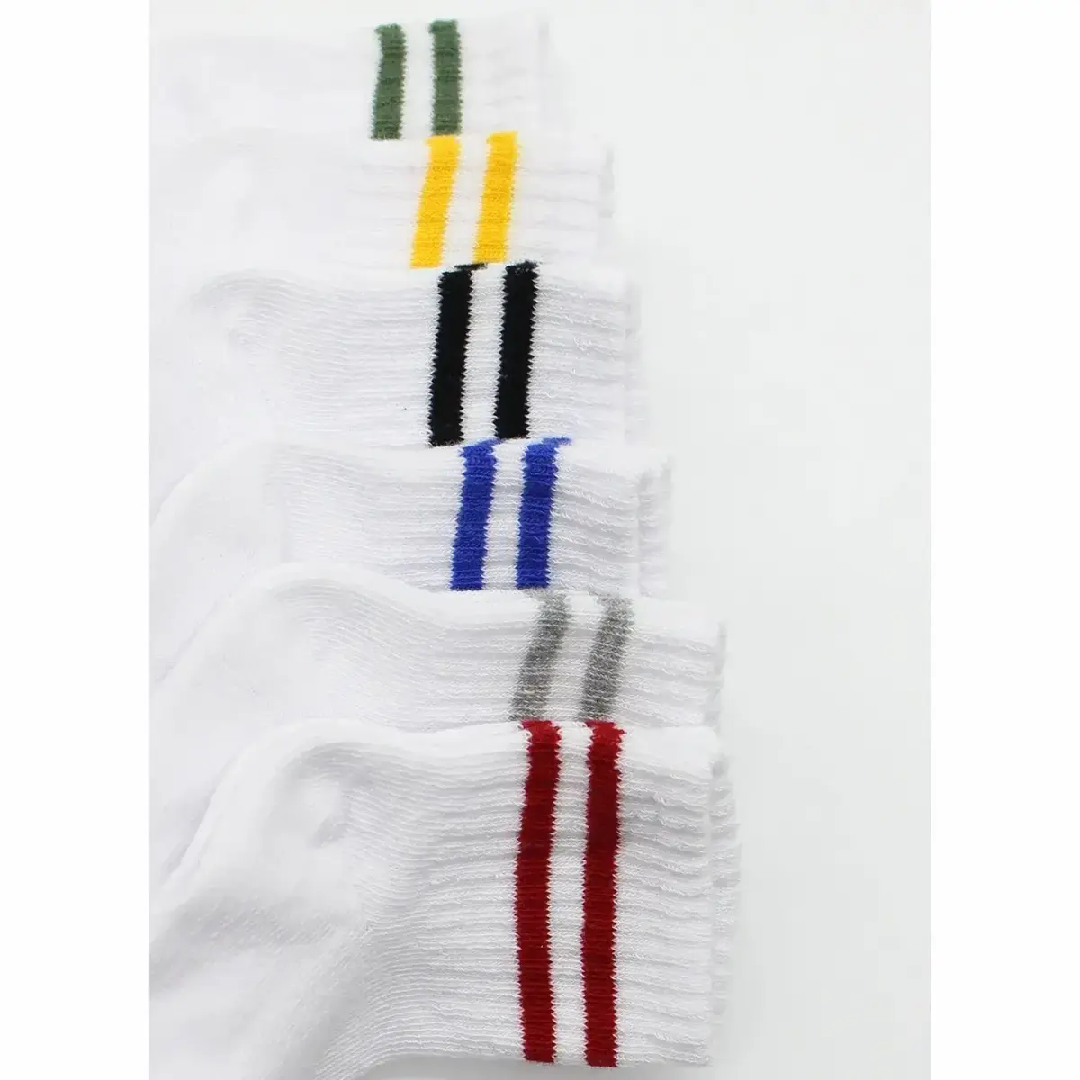 Bibaby Çorap Soket Bistyle 6lı Penye Çemberli Kırmızı - Beyaz