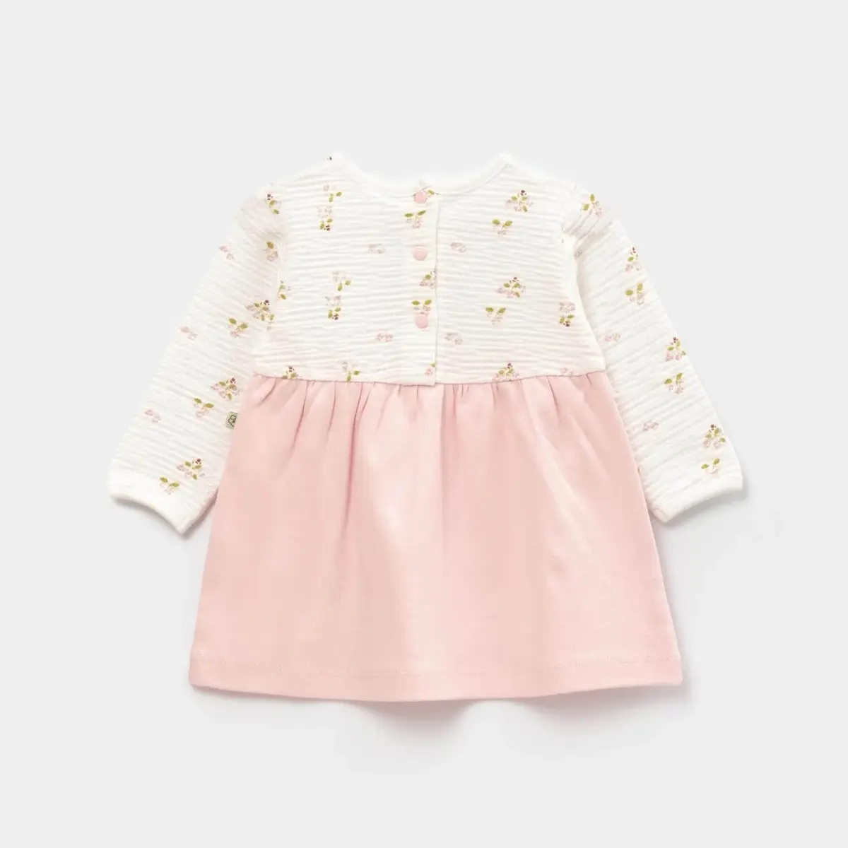 Bibaby Organik Elbise The Flowers Ekru - Pembe