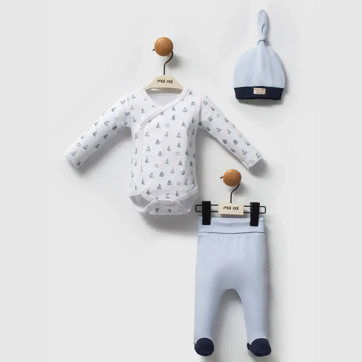 Moi Noi Zıbın Takımı 2li Captain Mavi