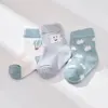 Bibaby Organik Çorap Soket 3lü Cloudy Nil