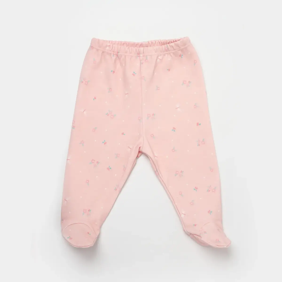 Bibaby Organik Pantolon Patikli Always Happy Gül Kurusu - Mint