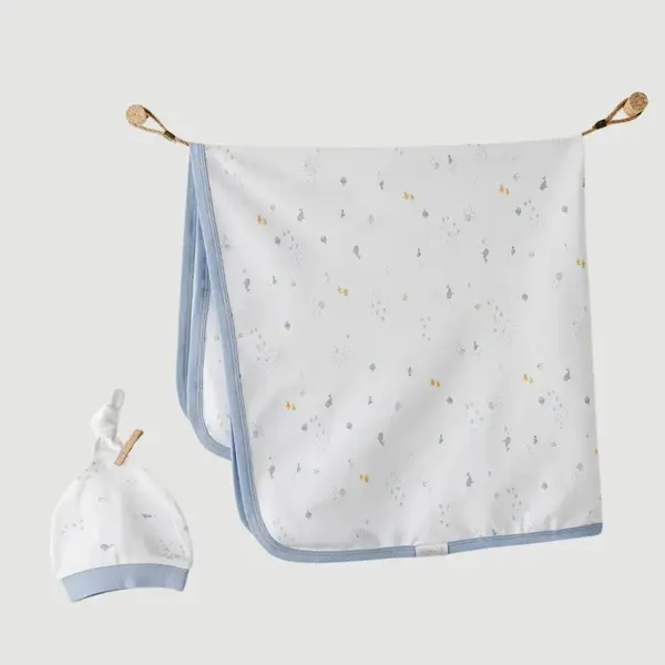 Andy Wawa Battaniye Şapka Takım Ocean Is My Happy Place 85X90cm Beyaz