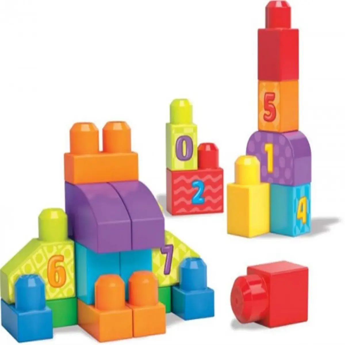 Mega Bloks Eğlenceli Blok Torbaları Turkuaz 20 Parça Sayılar