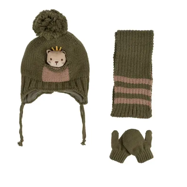 Kitti Eldiven Atkı Bere Takım 0-18 Ay Yeşil Asortili