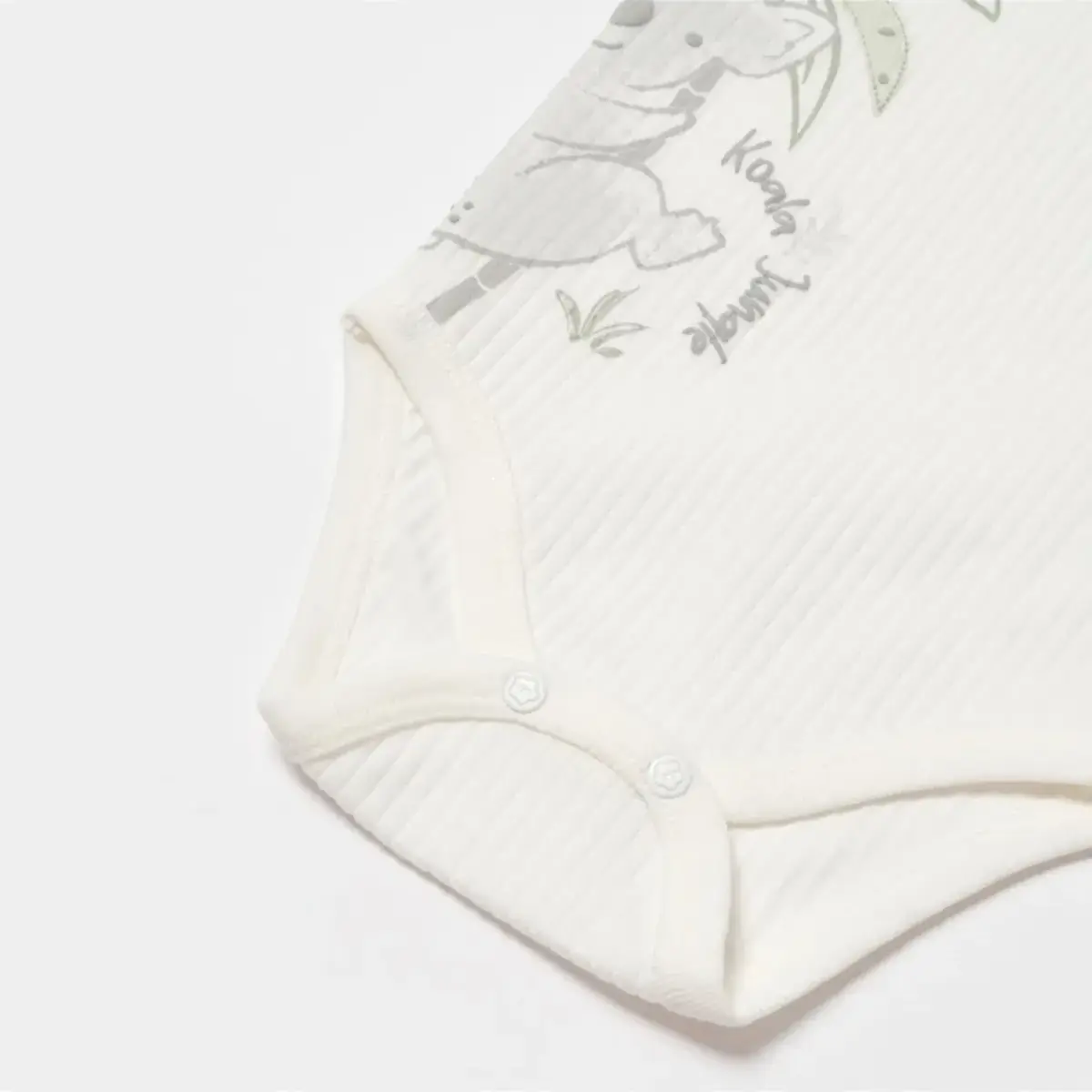 Bibaby Organik Body Kısa Kol Koala Jungle Gri