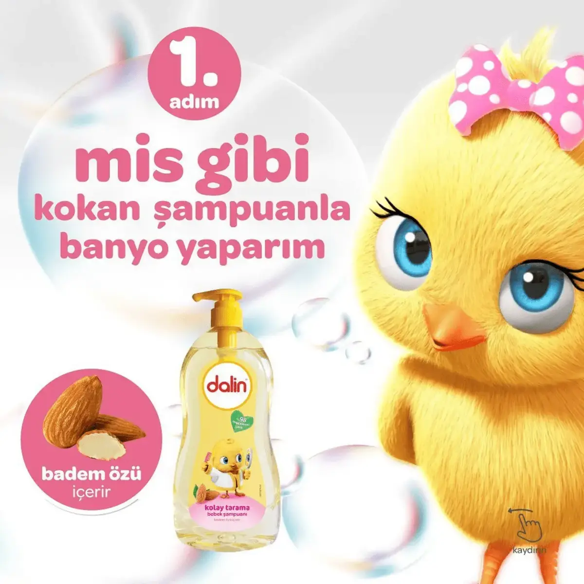 Dalin Kolay Tarama Bebek Şampuanı Badem 700 ml x 2 Adet