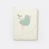Bibaby Organik Havlu Örme Lovely Flamingo Ekru - Yeşil
