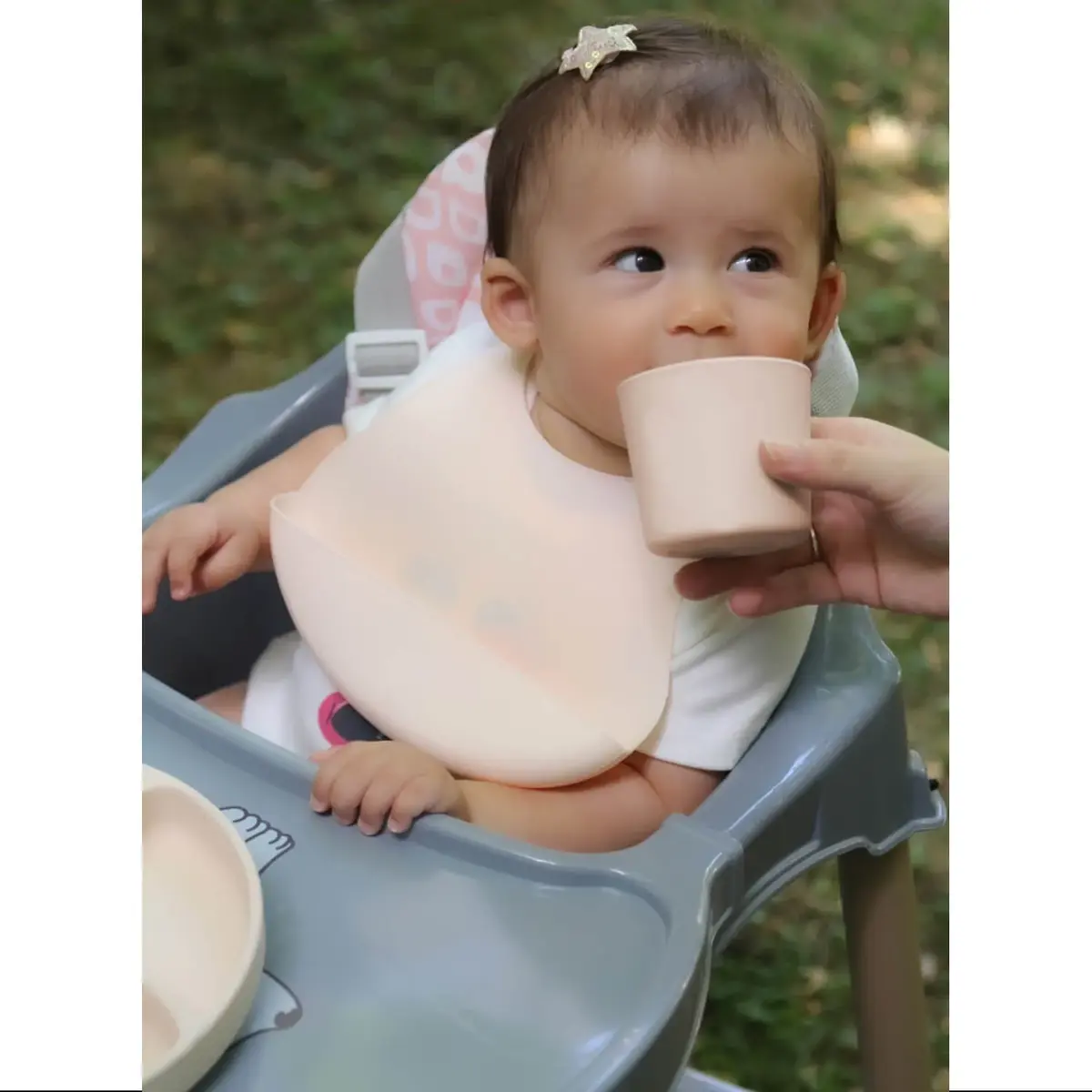 Babyjem Mini Silikon Önlük Ekru