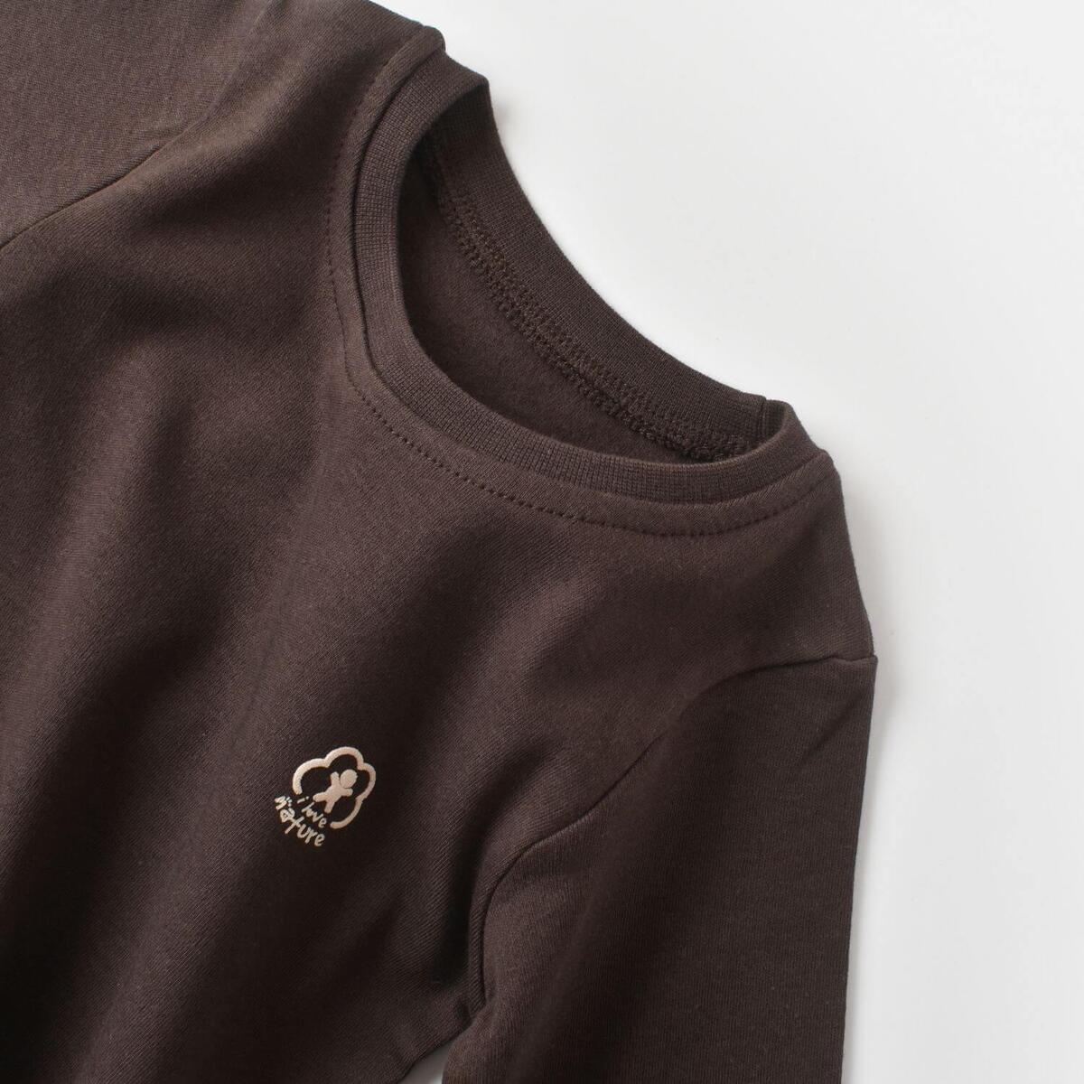 Bibaby Organik Sweatshirt Little Basic Kahverengi