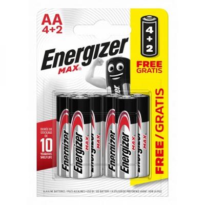 Energizer Max Alkaline AA 4+2 Kalem Pil