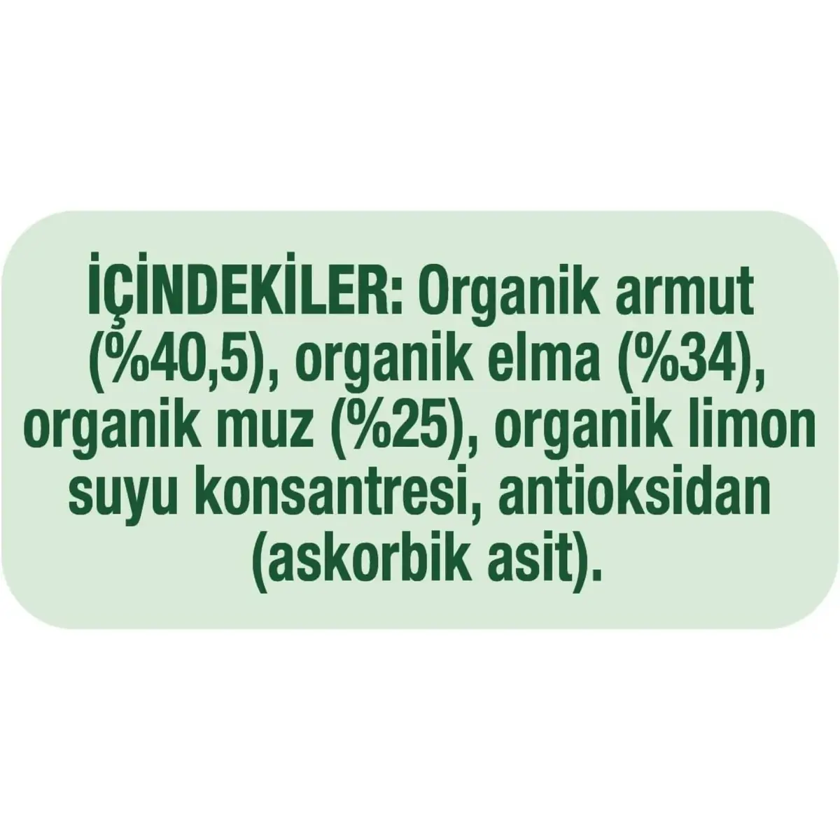 Gerber Organik Armutlu Elmalı Muzlu Meyve Püresi 90 gr*2