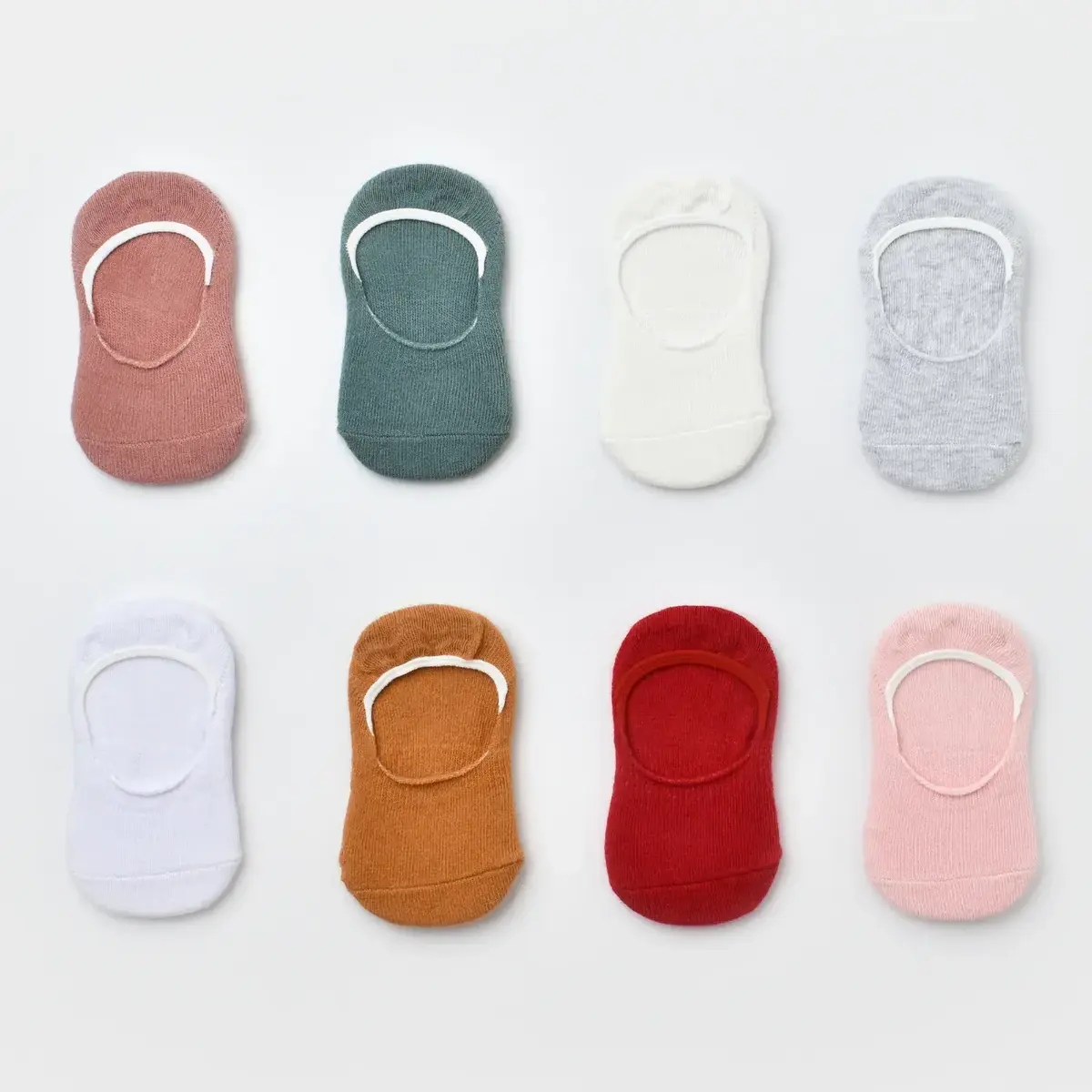 Bibaby Organik Babet Çorap 2li Basic Pembe - Ekru