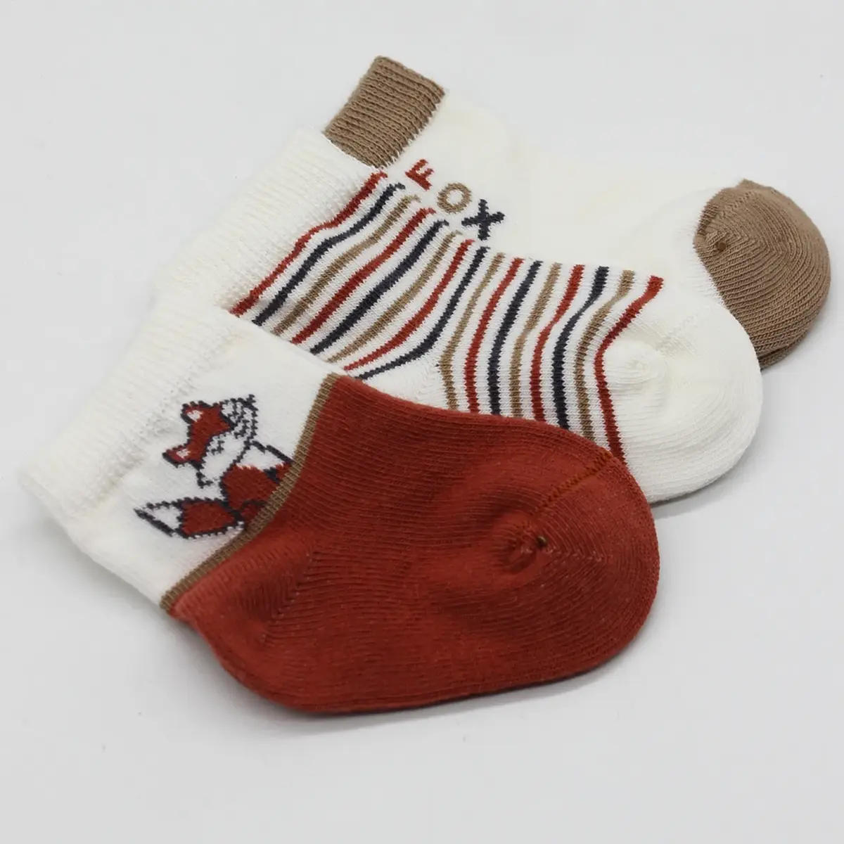 Bibaby Çorap Soket 3lü Bistyle Fox Penye Kiremit