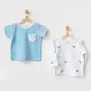 Andy Wawa T-Shirt 2li Cute Whale Mavi
