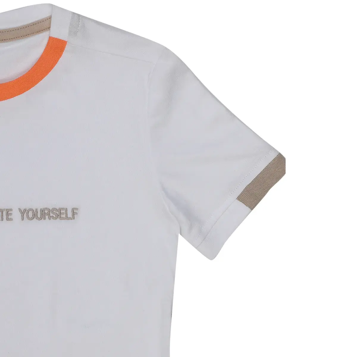 Hvc T-Shirt Dont Understimate Yourself Beyaz - Kahverengi