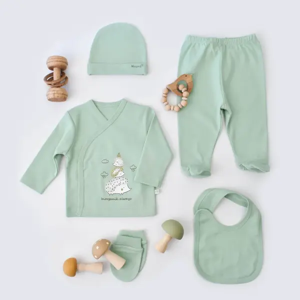 Bibaby Organik Hastane Çıkışı 5li Happy Always Yeşil