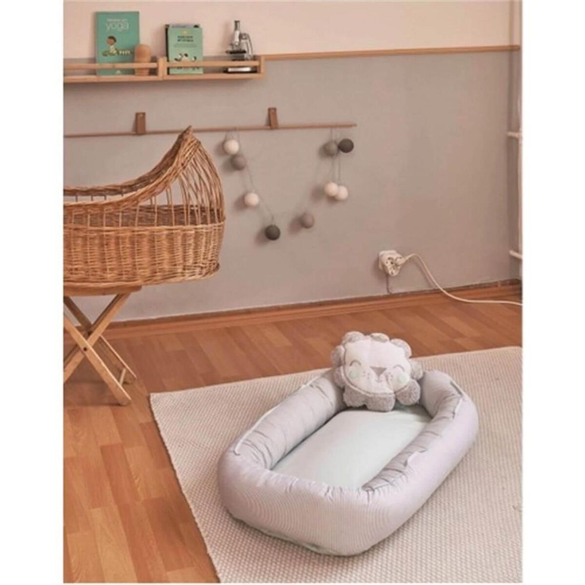 Bibaby Anne & Baba Yanı Yatağı Baby Nest Lüx Lion Mint