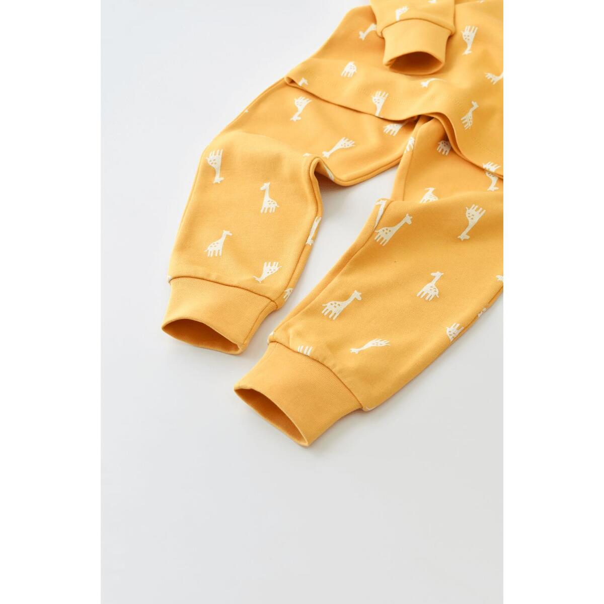 Bibaby Pijama Takımı Happy Graffe Hardal