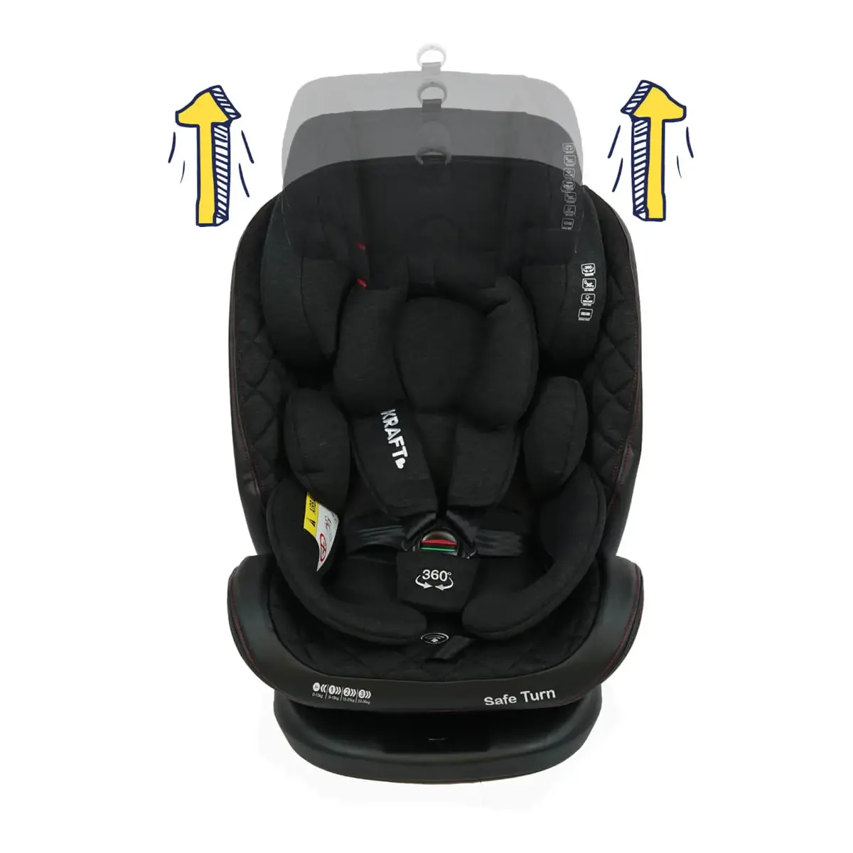 Kraft Safe Turn Oto Koltuğu 0-36 Kg Black