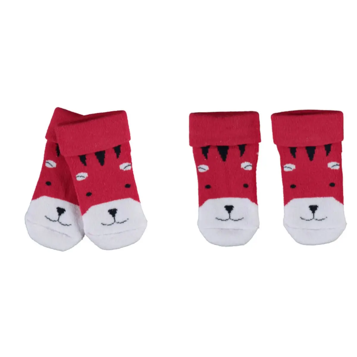 Bibaby Organik Çorap Soket Havlu Tiger Kırmızı Bibaby Organik Çorap Soket Havlu Tiger Kırmızı